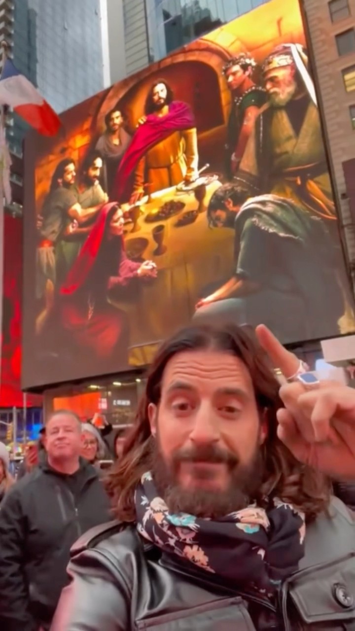Times Square, you didn't have to redecorate just for us. ?